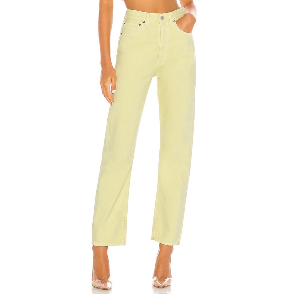 Agolde 90’s fit in Limoncello NWOT